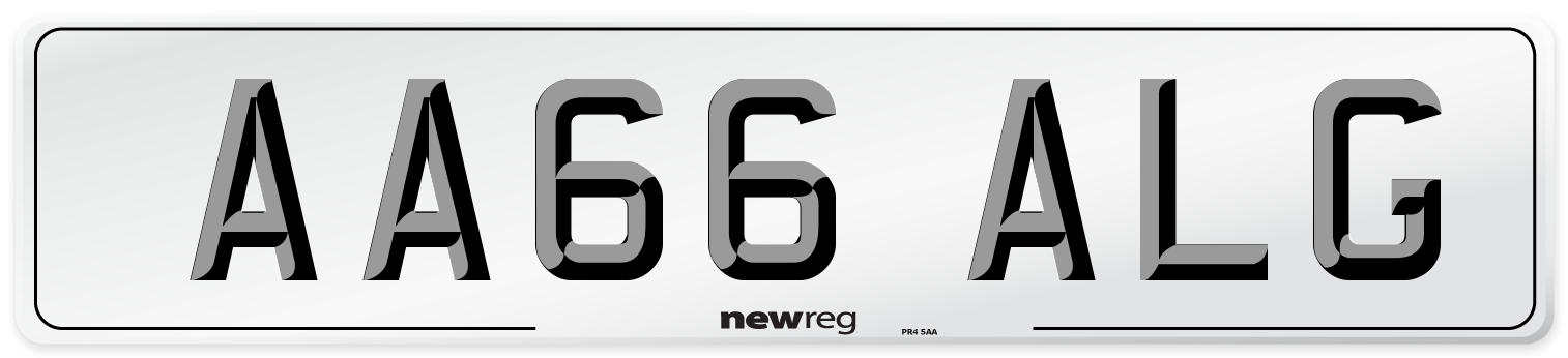 AA66 ALG Number Plate from New Reg